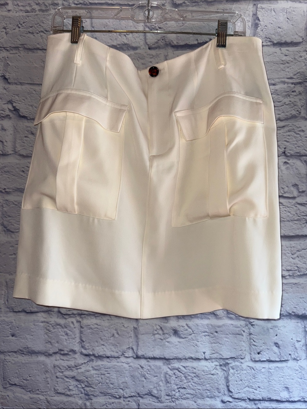 Worthington Cream High-Rise Pocket Skirt